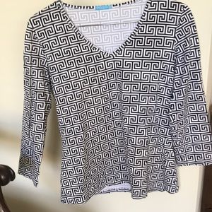 J McLaughlin 3/4 sleeve nylon t top